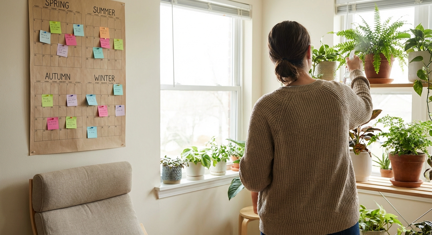 Seasonal Houseplant Care Calendar: A Calm Month-by-Month Guide for Thriving Indoor Greenery