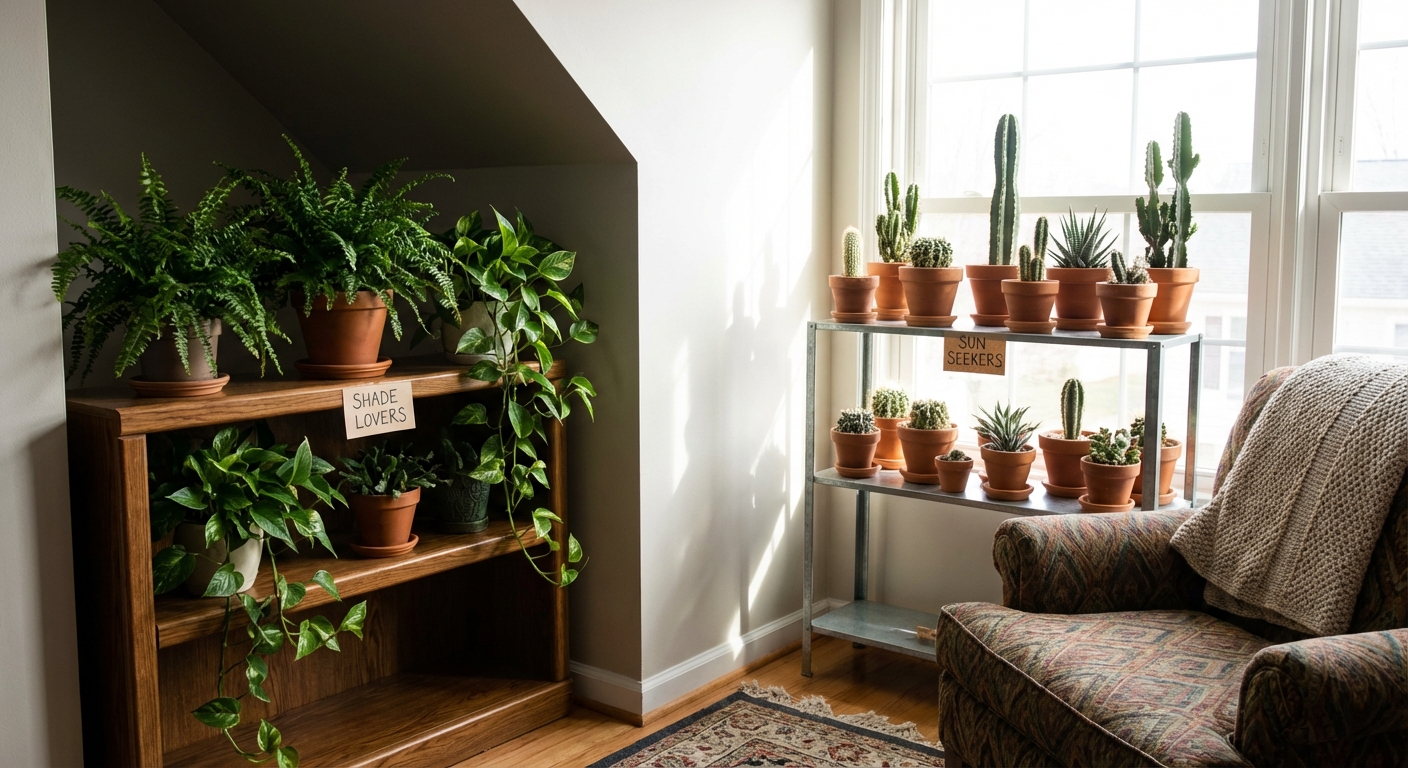 Shade Lovers vs. Sun Seekers: A Calm Comparison of Water & Light Needs Indoors